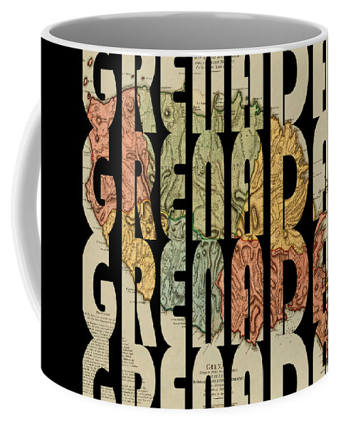 Map Of Grenada Coffee Mug featuring the photograph Grenada 1794 by Andrew Fare