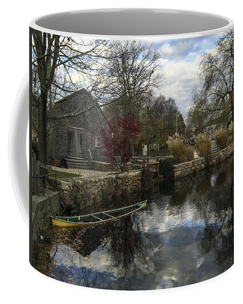Cape Cod Fall Coffee Mug featuring the photograph Grist Mill Sandwich Massachusetts by Frank Winters