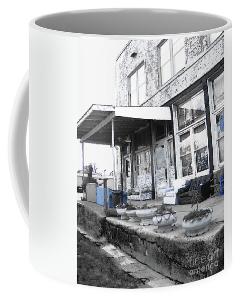 Clarksdale Coffee Mug featuring the digital art Ground Zero Clarksdale MS #1 by Lizi Beard-Ward