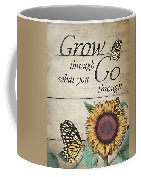 Sunflower Coffee Mug featuring the digital art Grow by Robin-Lee Vieira