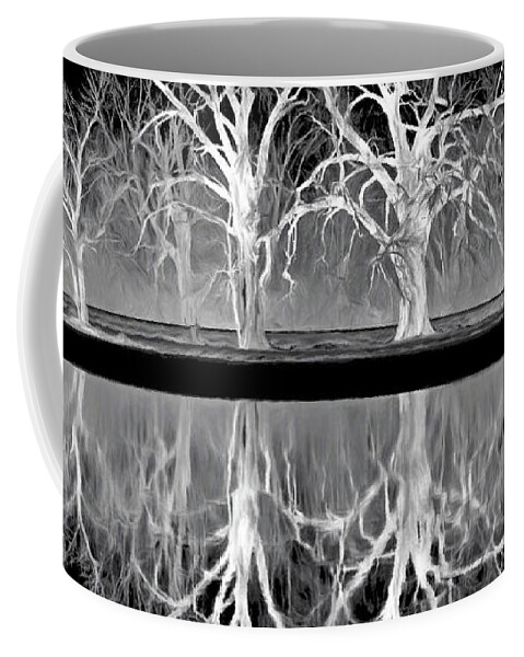 Trees Coffee Mug featuring the photograph Growing Old Together - The Negative by Nikolyn McDonald