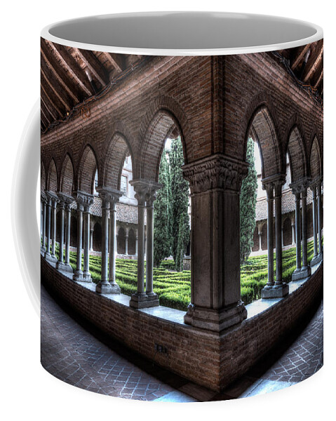 Arches Coffee Mug featuring the photograph Grunge image of the Eglise des Jacobins by Semmick Photo