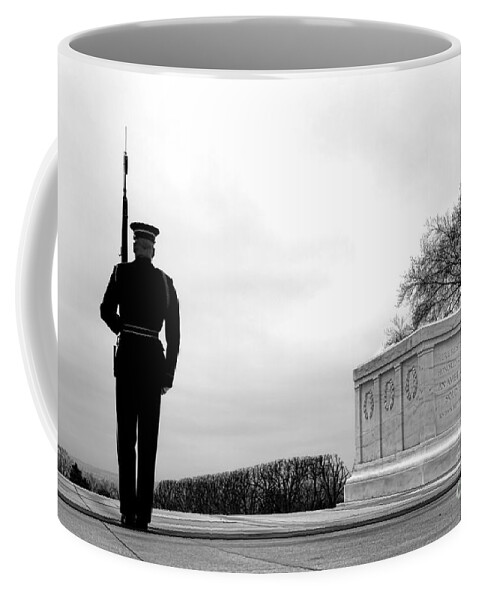 Tomb Coffee Mug featuring the photograph Guarding the Unknown Soldier by Olivier Le Queinec