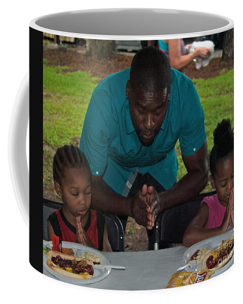  Coffee Mug featuring the photograph Guest Family Praying by George D Gordon III