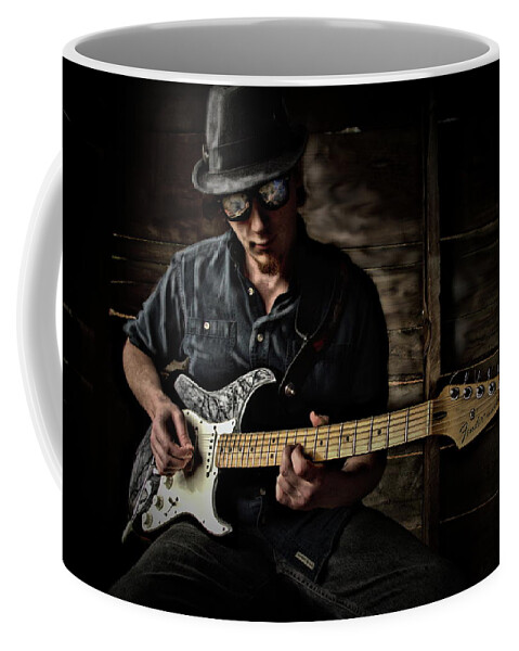 Guitar Coffee Mug featuring the photograph Guitarist by Harry Moulton
