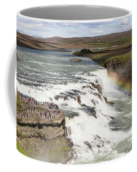 Gullfoss Coffee Mug featuring the photograph Gullfoss waterfall in Iceland by Didier Marti