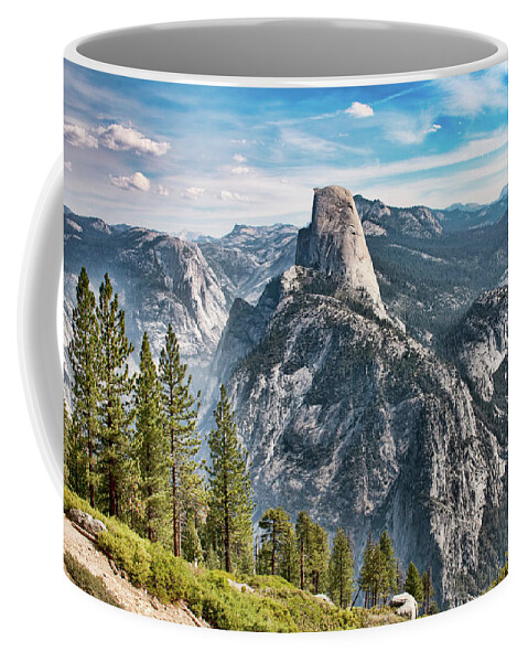 Half Dome Coffee Mug featuring the photograph Half Dome From Glacier Point by Kristia Adams