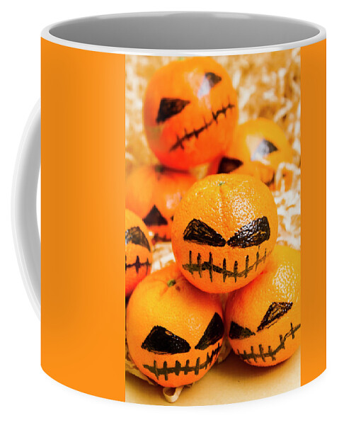 Scary Coffee Mug featuring the photograph Halloween craft treats by Jorgo Photography