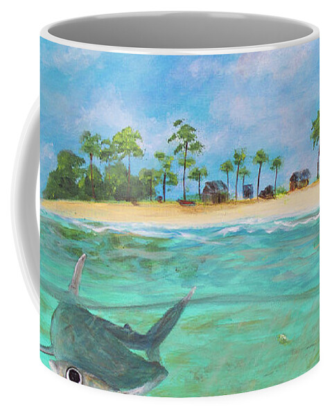 Keys Coffee Mug featuring the painting Hammerhead Bay by Ken Figurski