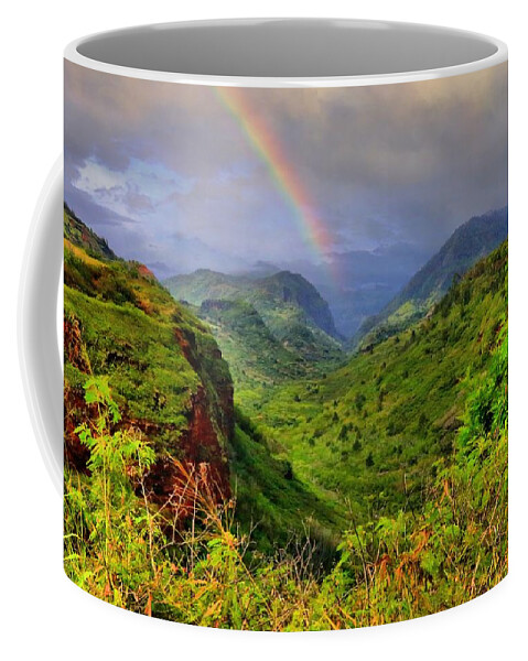 Rainbow Coffee Mug featuring the photograph Hanapepe Valley by DJ Florek