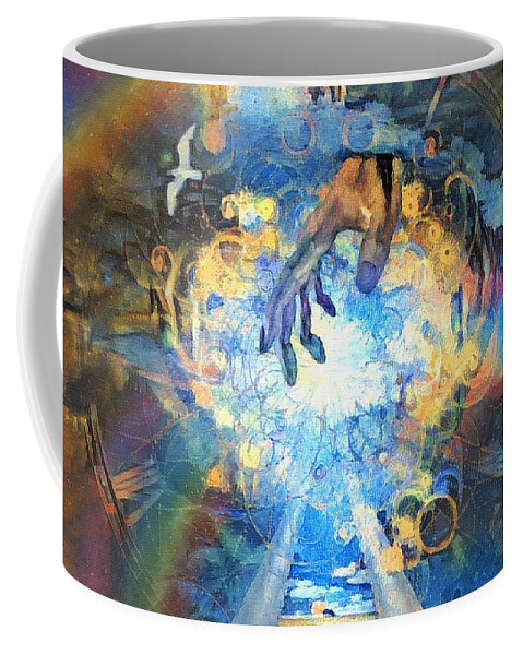 Time Coffee Mug featuring the digital art Hands of God by Bruce Rolff
