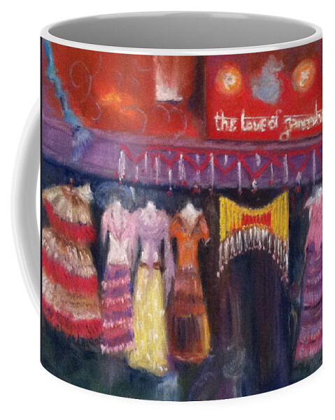 Colorful Coffee Mug featuring the pastel Hangin' in The Haight by Sandra Lee Scott