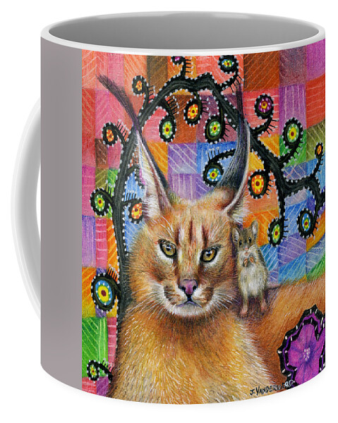 Cat Coffee Mug featuring the painting Hanging Out by Jacquelin L Vanderwood Westerman