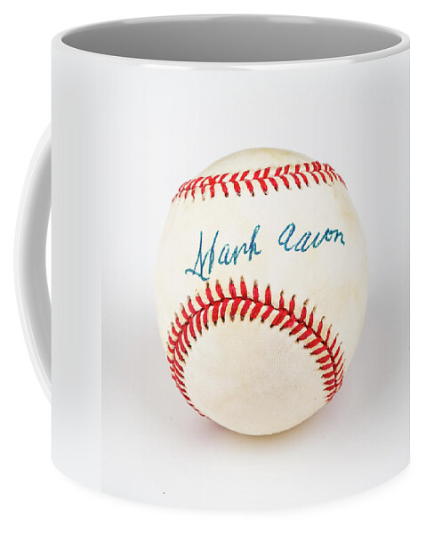 Atlanta Coffee Mug featuring the photograph Hank Aaron Baseball by Darryl Brooks