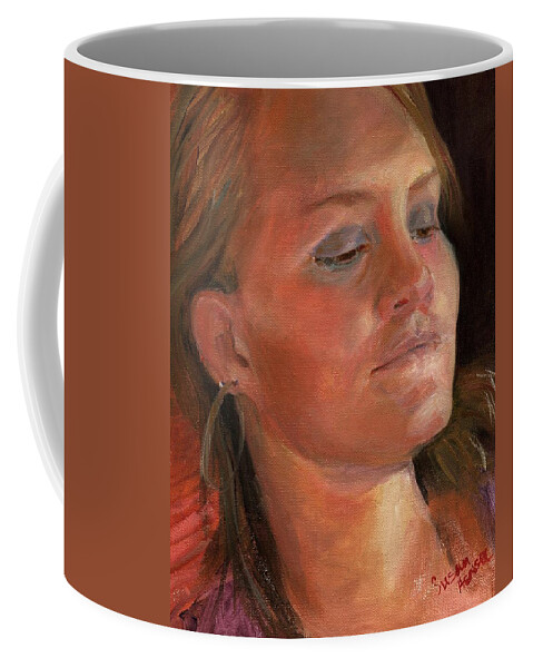 Portrait Coffee Mug featuring the painting Hannah by Susan Hensel