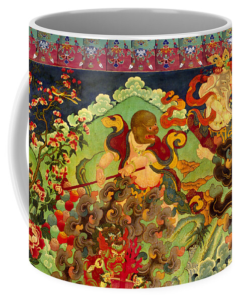 Craig Lovell Coffee Mug featuring the photograph Hanuman Mural - Sera Monastery Tibet by Craig Lovell