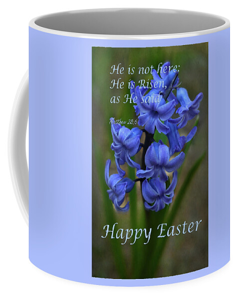  Coffee Mug featuring the photograph Happy Easter Hyacinth by Ann Bridges