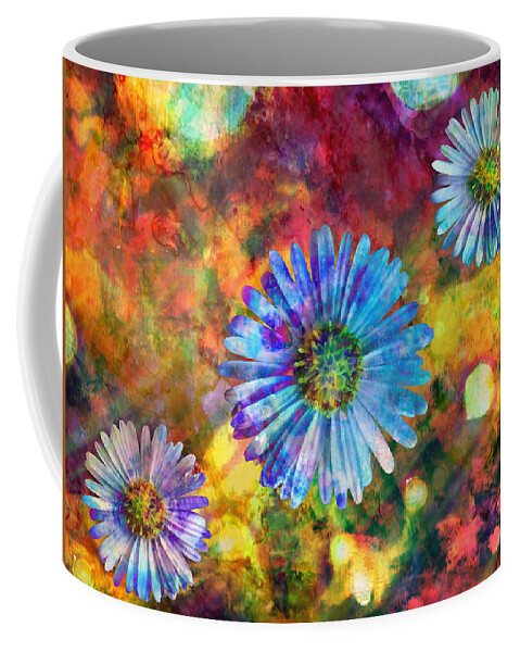 Teen Decor Coffee Mug featuring the digital art Happy Flowers by Ally White