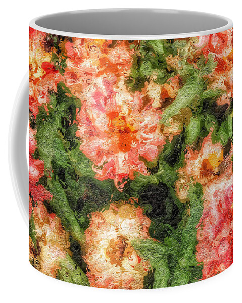 Flowers Coffee Mug featuring the painting Happy Flowers by Joan Reese