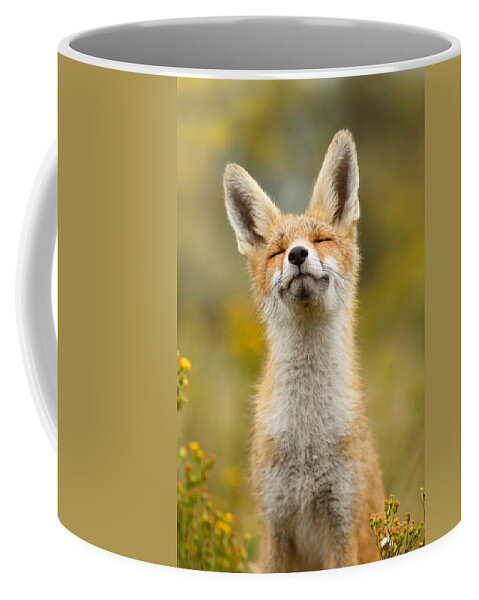 Red Fox Coffee Mug featuring the photograph Happy Fox by Roeselien Raimond