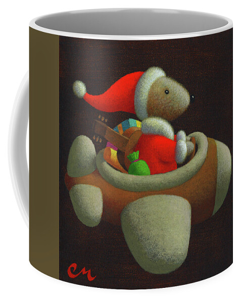 Christmas Coffee Mug featuring the painting Happy Holidays by Chris Miles