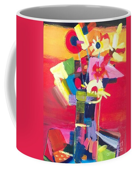 Happy Hour Coffee Mug featuring the painting Happy Hour by Sherry Harradence