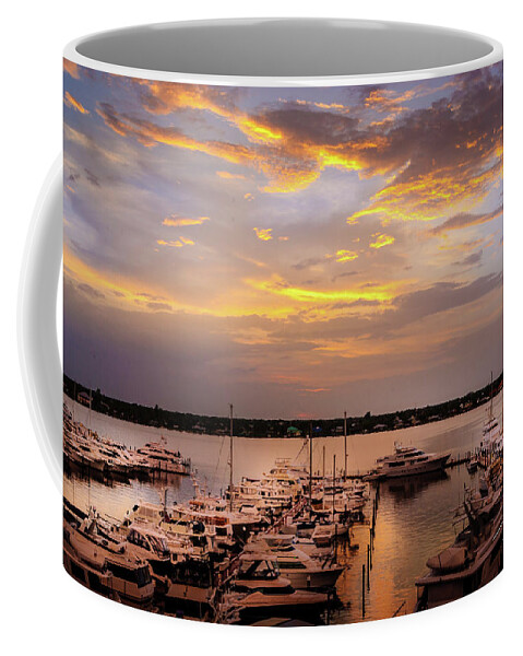 Boat Coffee Mug featuring the photograph Harbour Sunsent by Rob Smith's