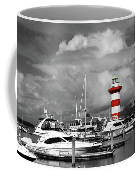 Lighthouse Coffee Mug featuring the photograph Harbourtown Clouds by Jerry Griffin