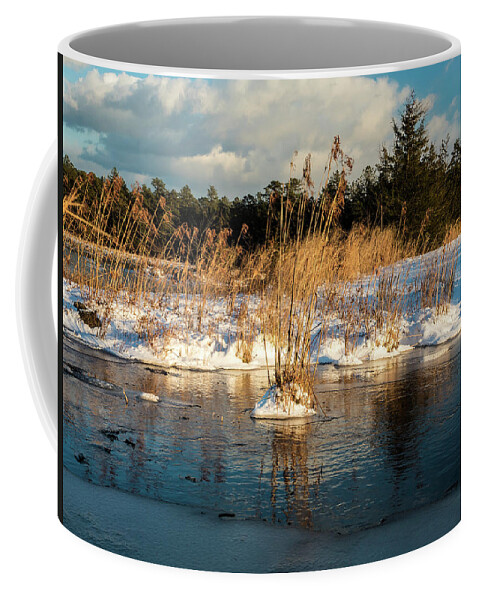 Baptist Rd Coffee Mug featuring the photograph Hard frosts and icy drafts by Louis Dallara