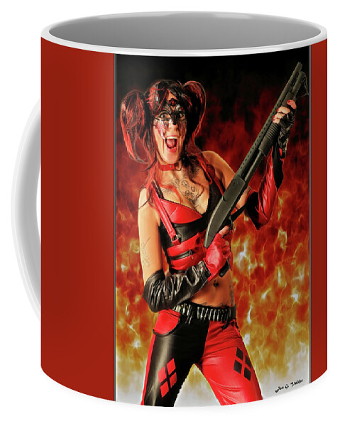 Harlequin Coffee Mug featuring the photograph Harlequin Fire And Fury by Jon Volden