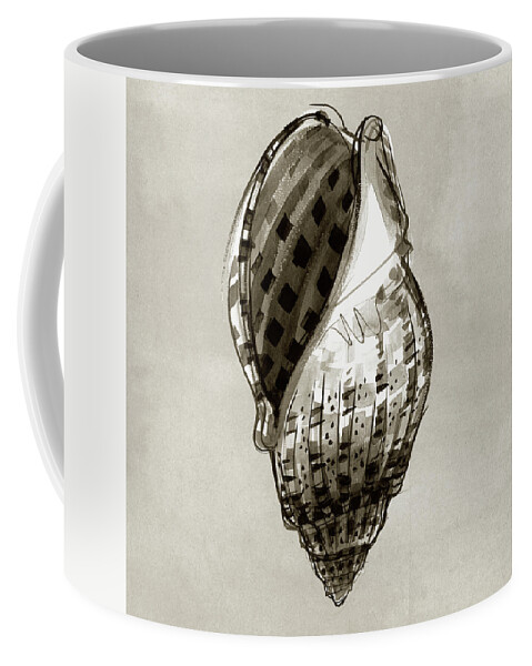 Seashell Coffee Mug featuring the painting Harp Shell by Judith Kunzle