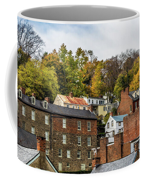 Autumn Coffee Mug featuring the photograph Harpers Ferry in Autumn by Ed Clark