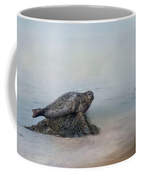 Seal Coffee Mug featuring the photograph Hauling Out by Robin-Lee Vieira