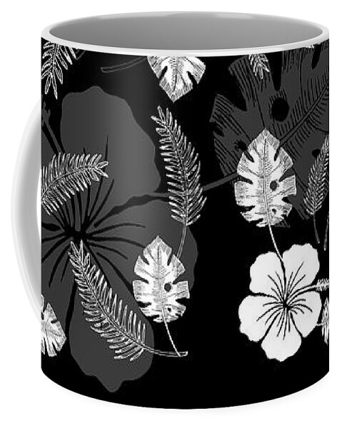 Hawaiian Coffee Mug featuring the mixed media Hawaiian Style by Masha Batkova