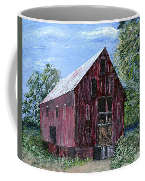 Barn Scene Coffee Mug featuring the painting Hay Barn by Alice Faber