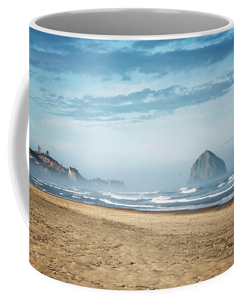 Oregon Coast Coffee Mug featuring the photograph Haystack Rock Pacific City by Tom Singleton