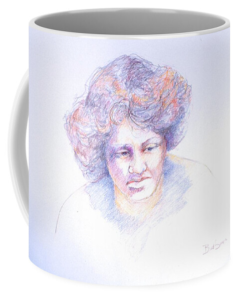 Headshot Coffee Mug featuring the painting Head Study 4 by Barbara Pease