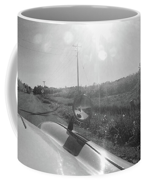 Healey Coffee Mug featuring the photograph Healey and the Open Road by Mark Alan Perry