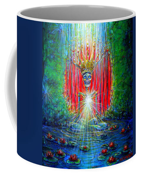 Skeleton Coffee Mug featuring the painting Healing Waters by Heather Calderon