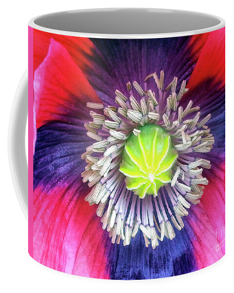 Poppy Coffee Mug featuring the photograph Heart of a Poppy by Lynn Bolt