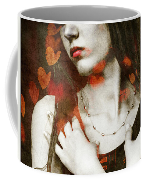 Lovers Coffee Mug featuring the digital art Heart of Gold by Paul Lovering