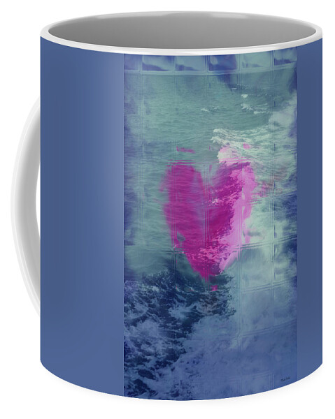 Hearts Coffee Mug featuring the digital art Heart waves by Linda Sannuti