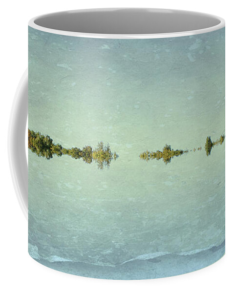 Blue Coffee Mug featuring the photograph Heartbeat of the Trees by Inspired Arts
