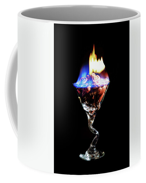 Martini Coffee Mug featuring the photograph Hearts on Fire by Scott Campbell