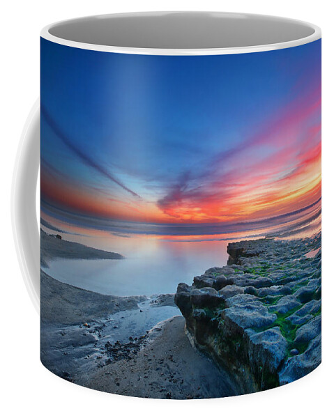 Sunset Coffee Mug featuring the photograph Heaven and Earth by Larry Marshall