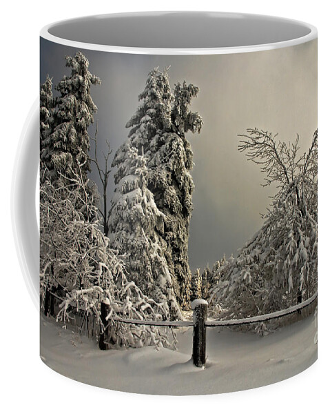 Snow Coffee Mug featuring the photograph Heavy Laden by Lois Bryan