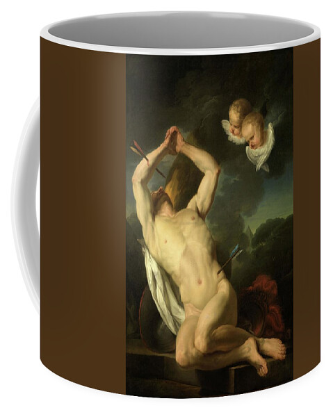Sebastiaan Coffee Mug featuring the painting Heilige Sebastiaan by Troy Caperton