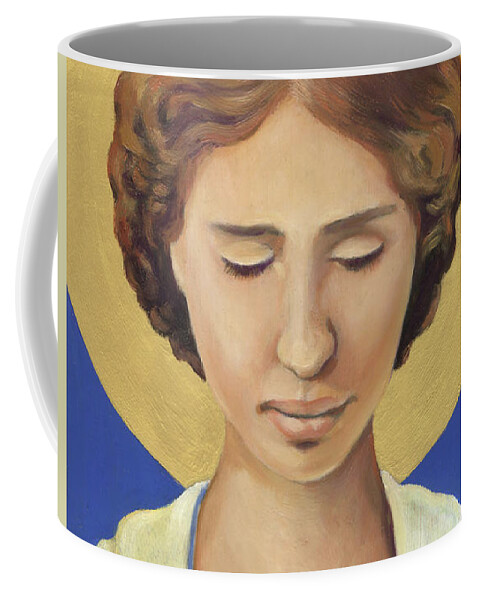 Helen Keller Coffee Mug featuring the painting Helen Keller by Linda Ruiz-Lozito