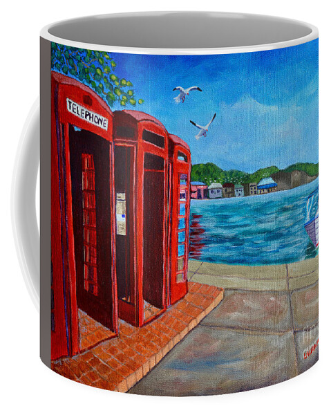 Grenada Coffee Mug featuring the painting Hello, it's me, I'm on the Carenage by Laura Forde
