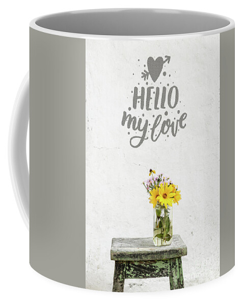 Love Coffee Mug featuring the photograph Hello My Love Card by Edward Fielding